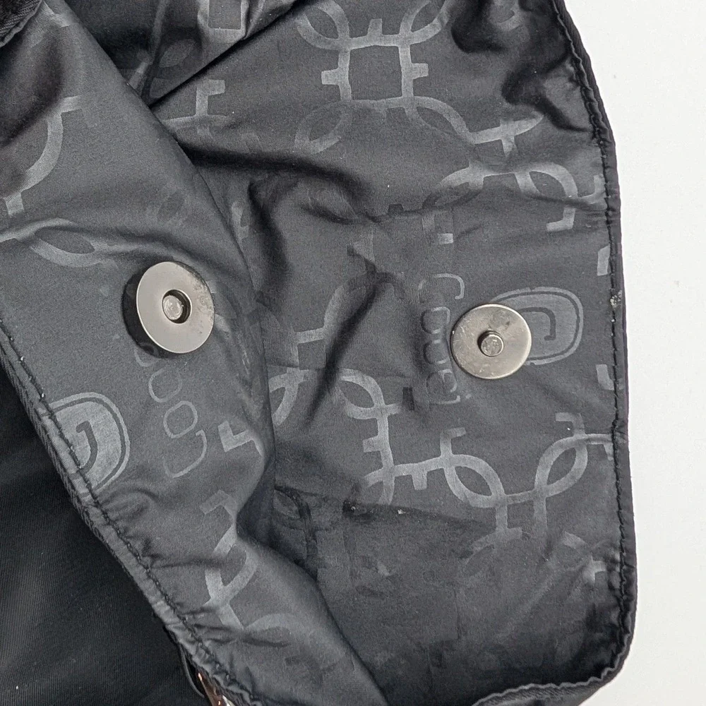 COOEI Black Packable Messenger Bag (Folds‎ to Clutch)